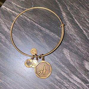 Alex and ani “A” gold